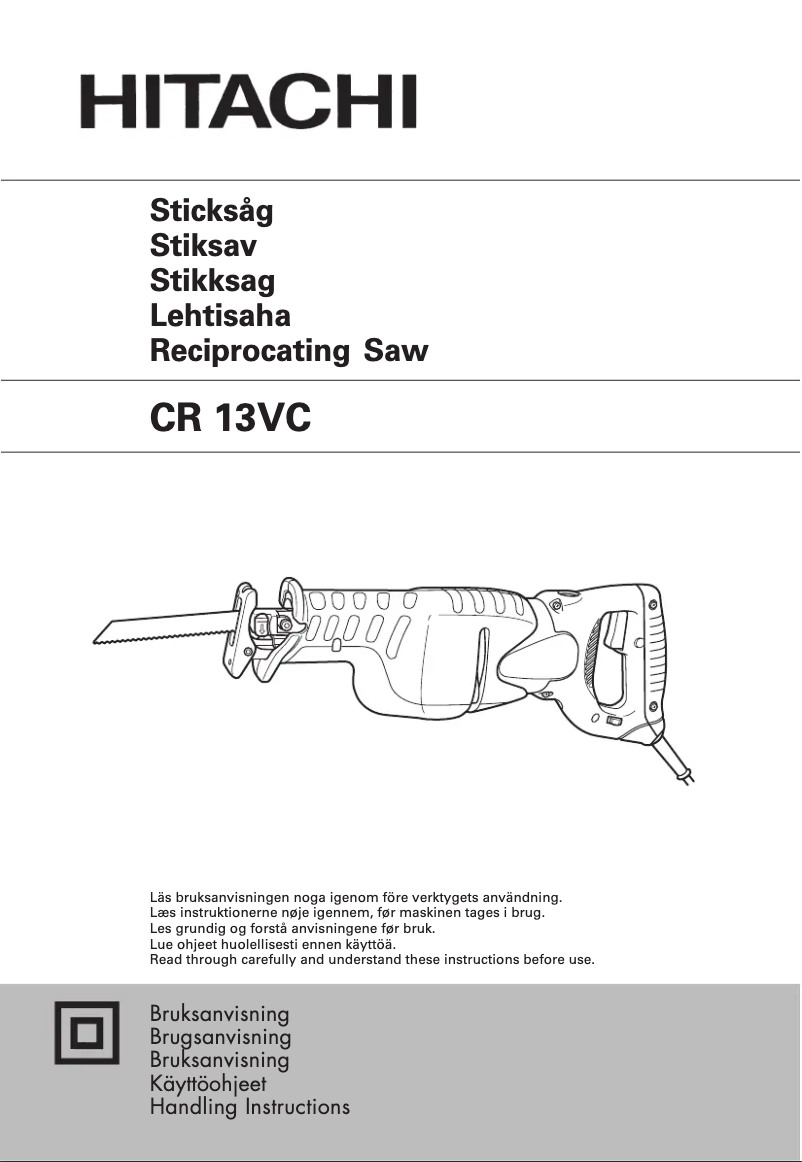 Page 1 de la notice Manuel utilisateur Hitachi CR 13VC