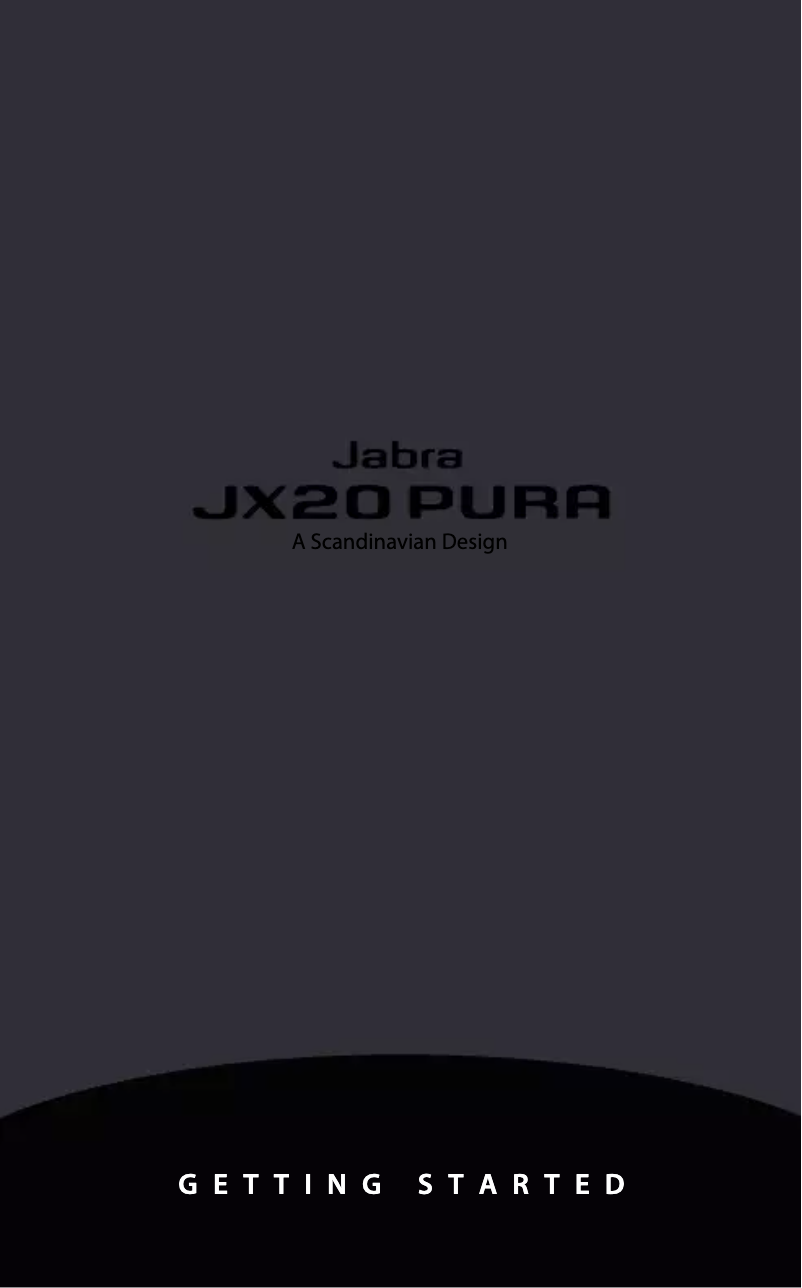 Page 1 de la notice Manuel utilisateur Jabra JX20PURA