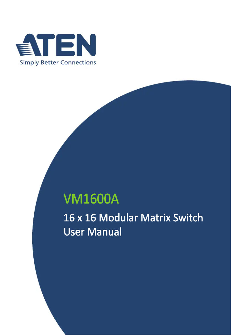 Image de la première page du manuel de l'appareil VM1600