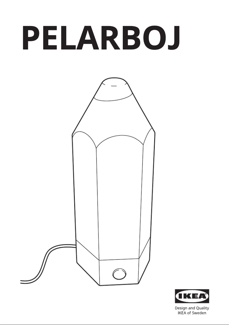 Page 1 de la notice Manuel utilisateur Ikea PELARBOJ 104.230.23