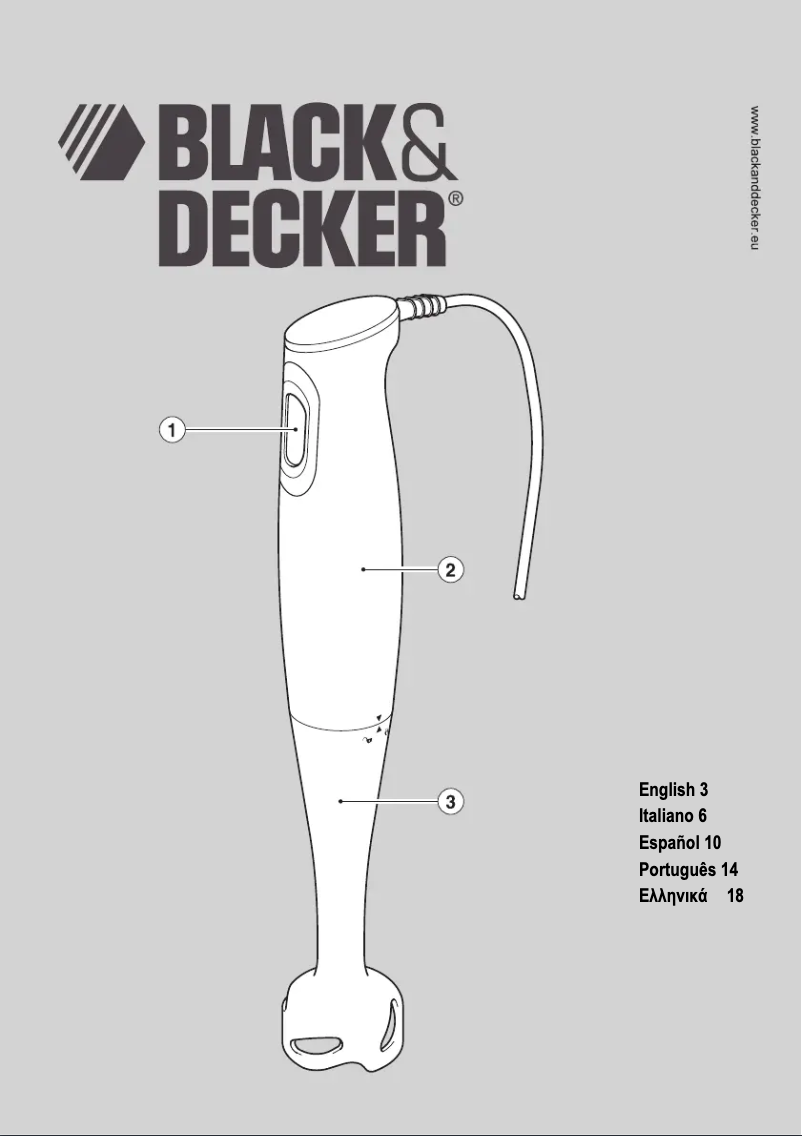 Page 1 de la notice Manuel utilisateur Black & Decker SB30