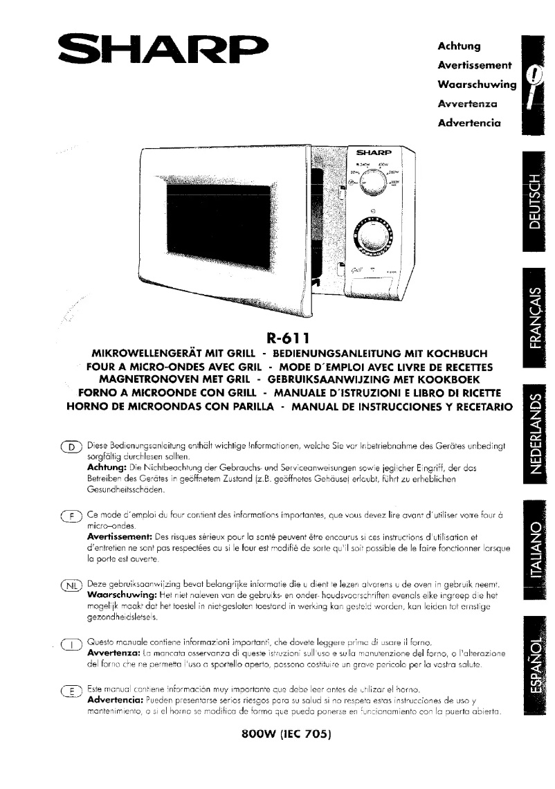 Image de la première page du manuel de l'appareil R611A