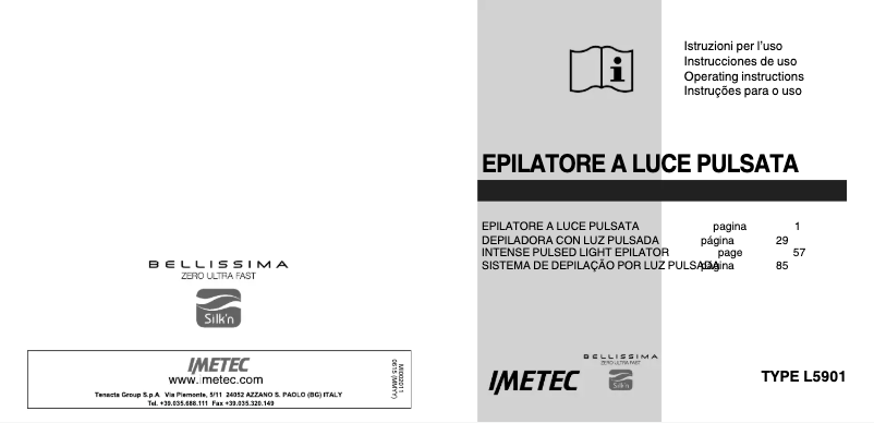 Page 1 de la notice Manuel utilisateur Imetec L5901