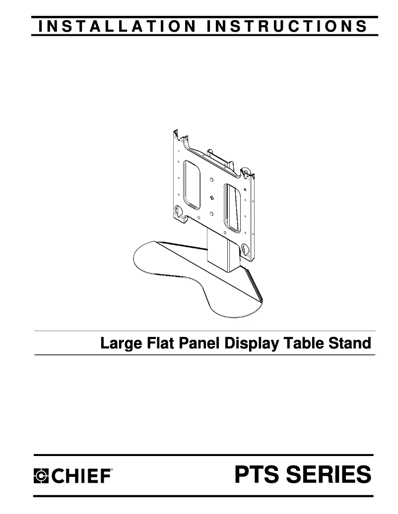 Page 1 of the manual User Manual Chief PTS2000B