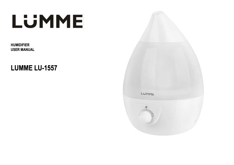 Page n°1 - Manuel utilisateur LUMME LU-1557