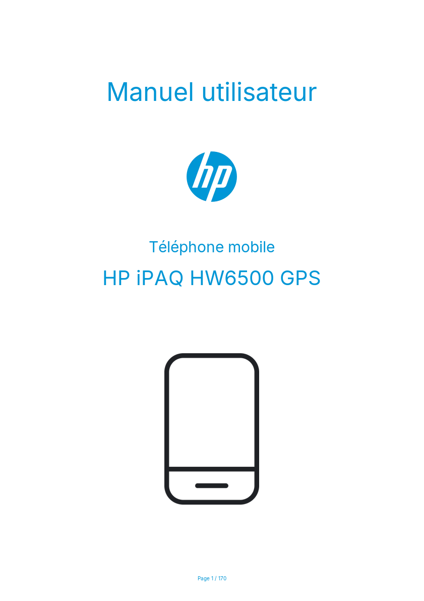Image de la première page du manuel de l'appareil iPAQ HW6500 GPS