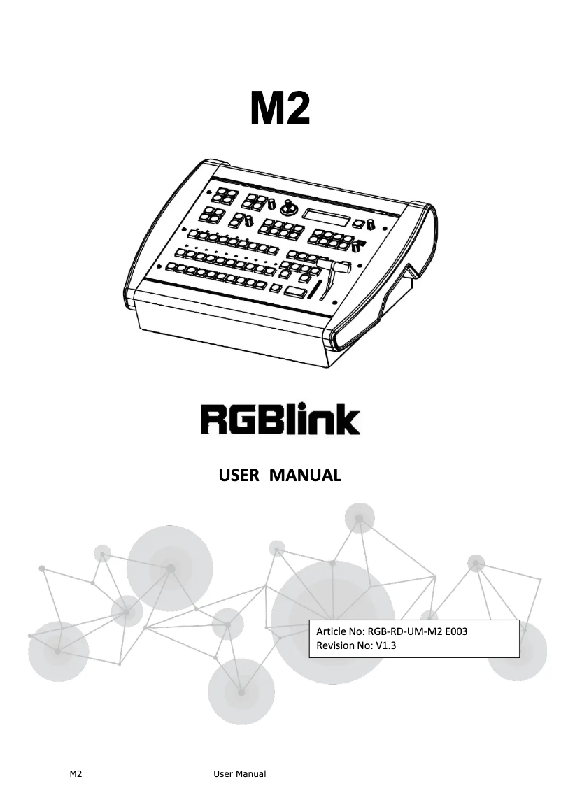 Page 1 de la notice Manuel utilisateur RGBlink M2