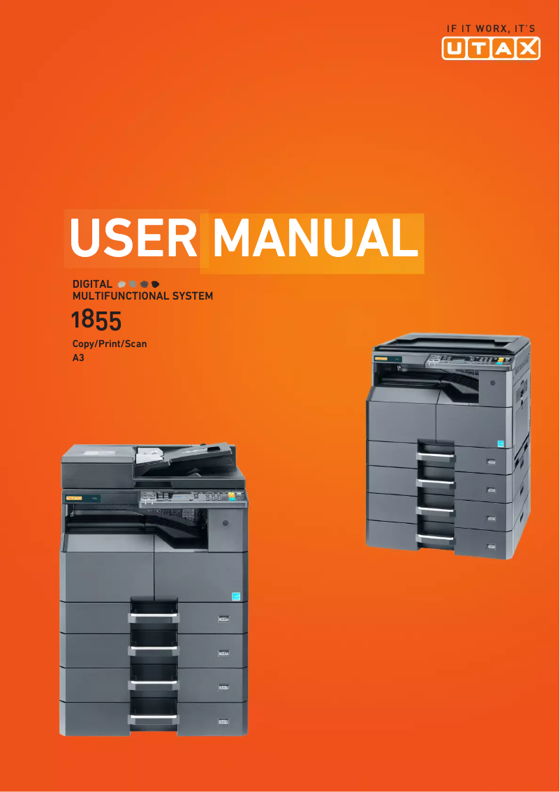 Page n°1 - Manuel utilisateur Utax 1855