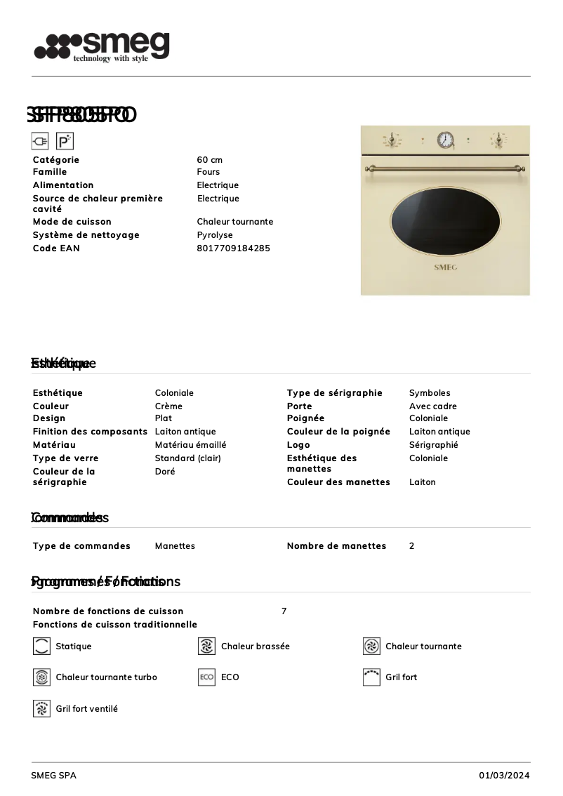 Image de la première page du manuel de l'appareil SFP805PO