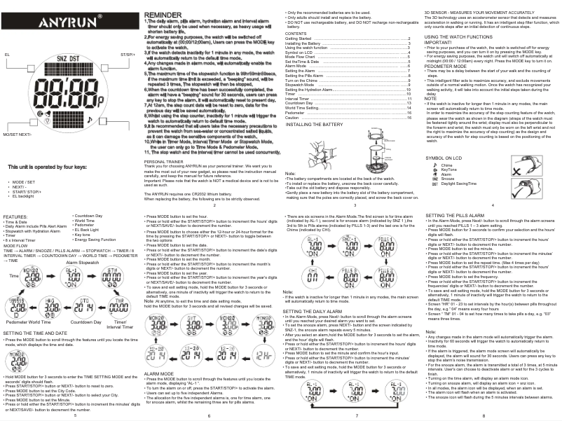Page 1 de la notice Manuel utilisateur Pyle Anyrun PATW19OR.5