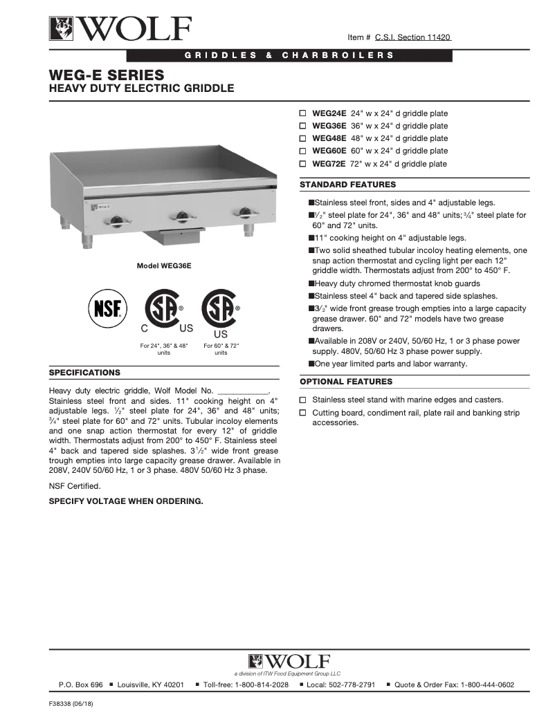 Image de la première page du manuel de l'appareil WEG72E