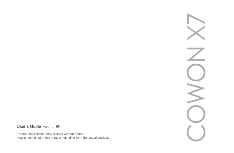 Image de la première page du manuel de l'appareil iAudio X7