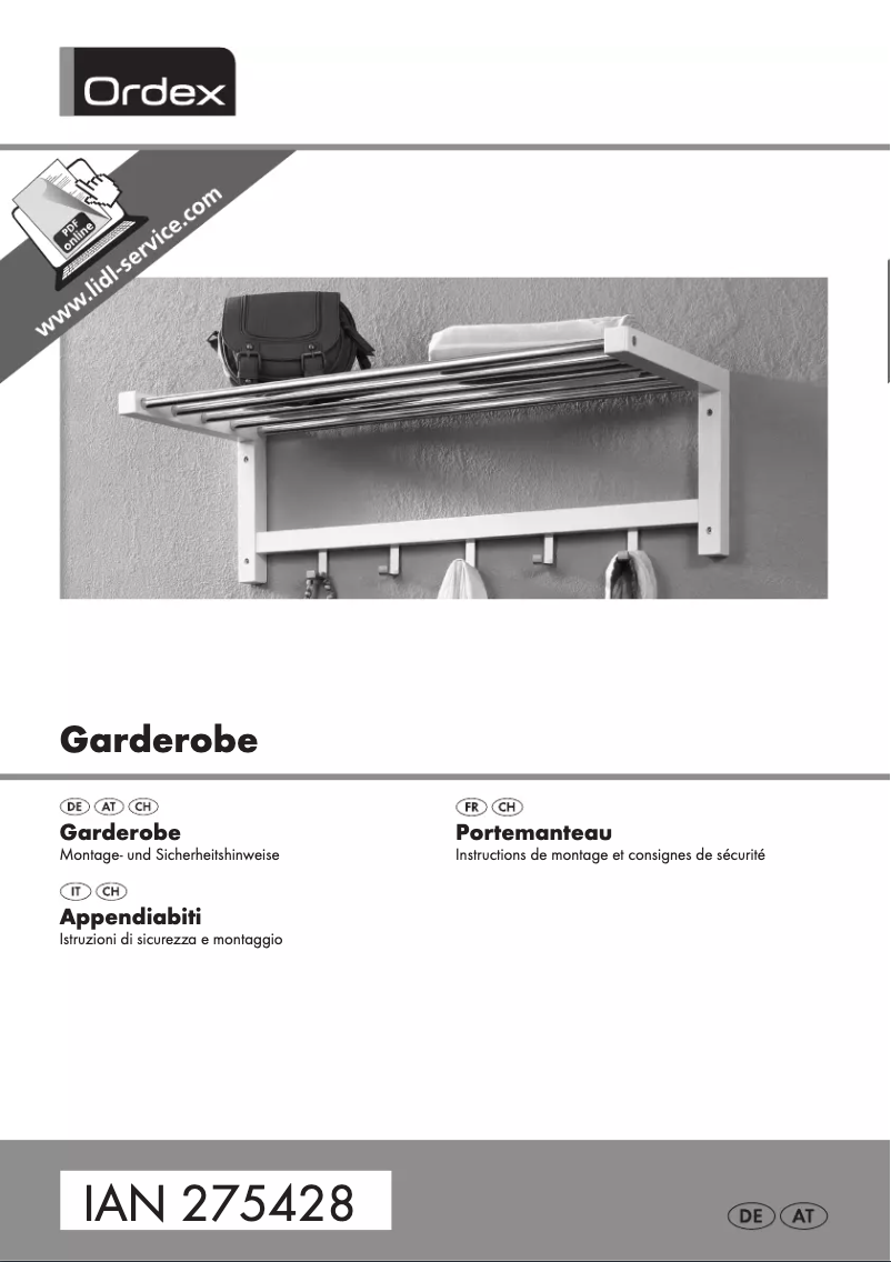 Page 1 de la notice Manuel utilisateur Ordex IAN 275428