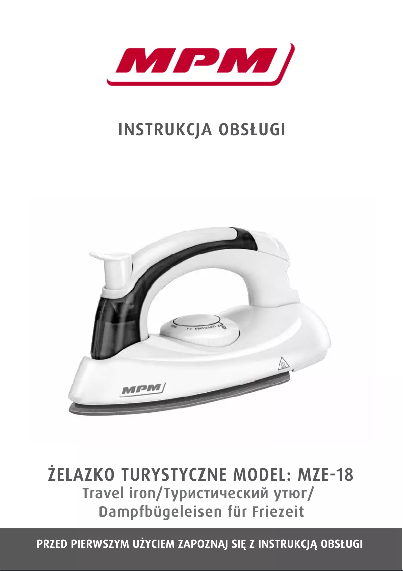 Image de la première page du manuel de l'appareil MZE-18