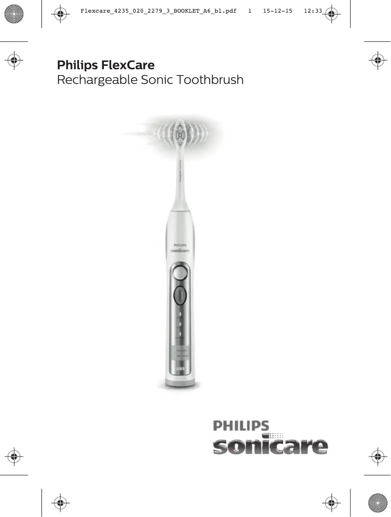 Image de la première page du manuel de l'appareil Sonicare FlexCare HX6938