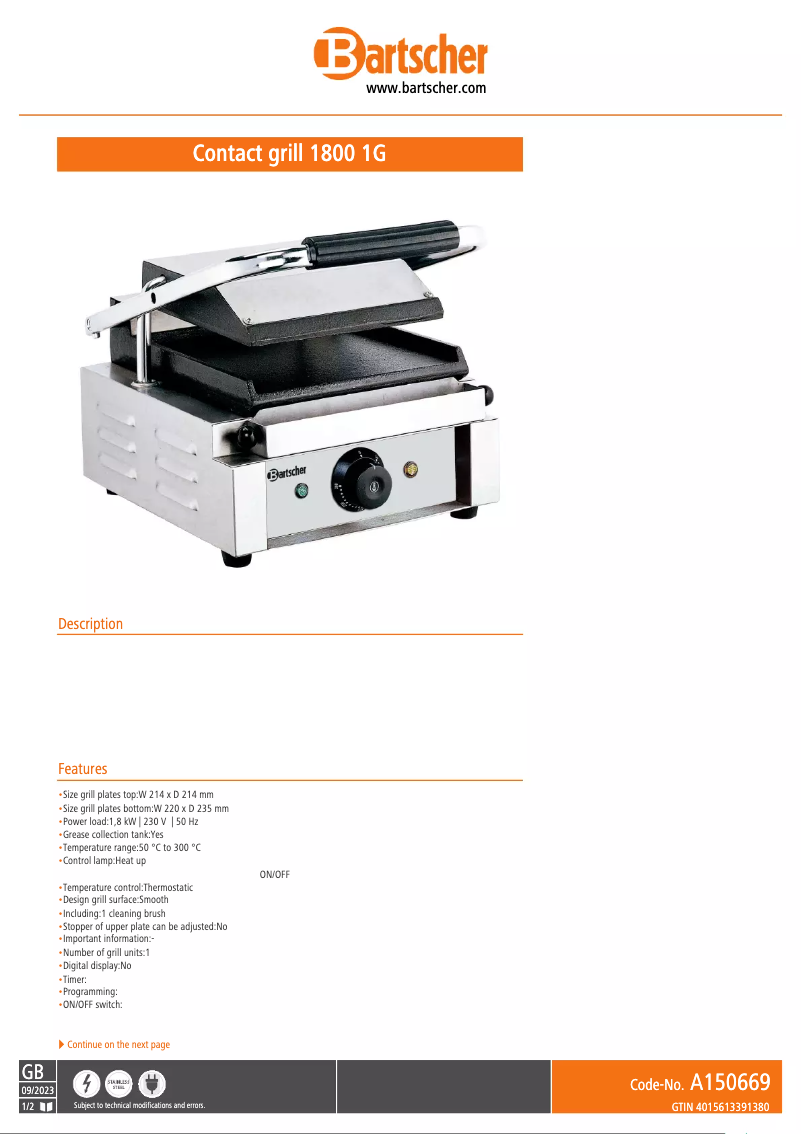 Image de la première page du manuel de l'appareil A150669