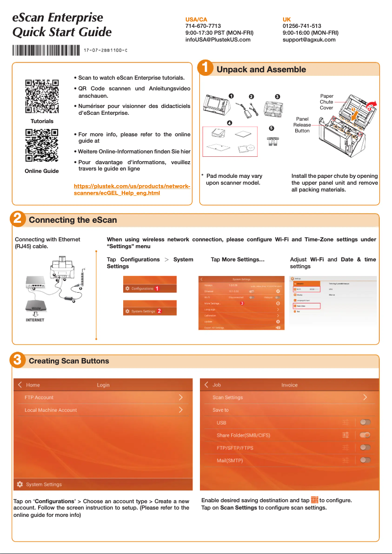 Page n°1 - Manuel utilisateur Plustek eScan Enterprise