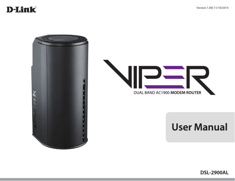 Page 1 de la notice Manuel utilisateur D-Link DSL-2900AL