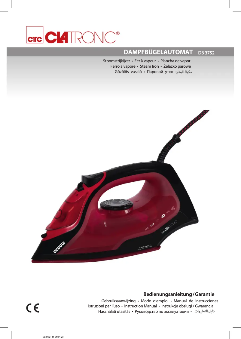 Page 1 de la notice Manuel utilisateur Clatronic DB 3752