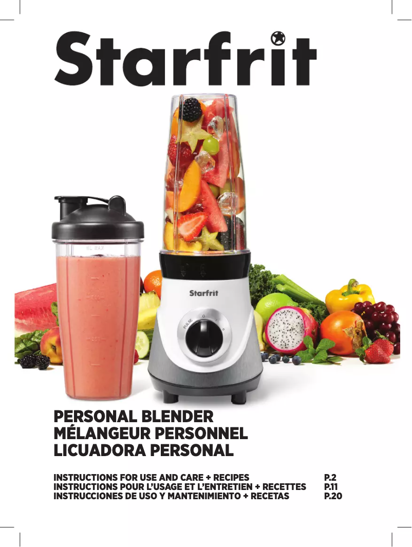 Page n°1 - Manuel utilisateur Starfrit 024300-004-0000