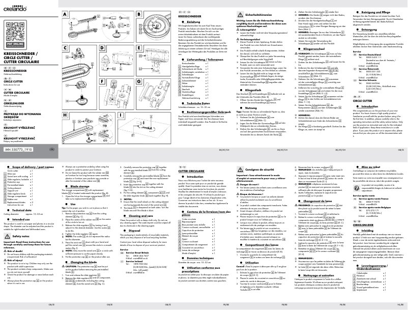 Page 1 de la notice Manuel utilisateur Crelando HG06256A