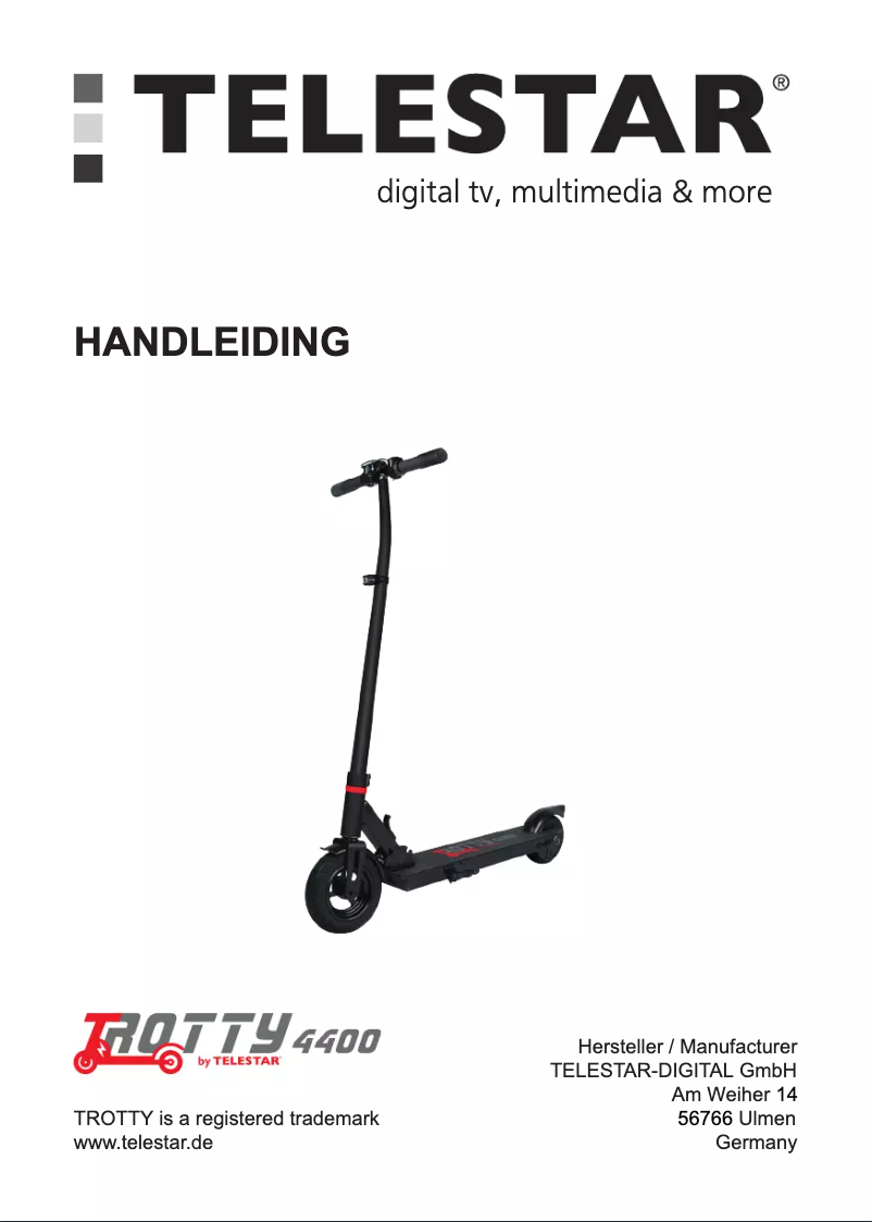 Page 1 de la notice Manuel utilisateur Telestar TROTTY 4400