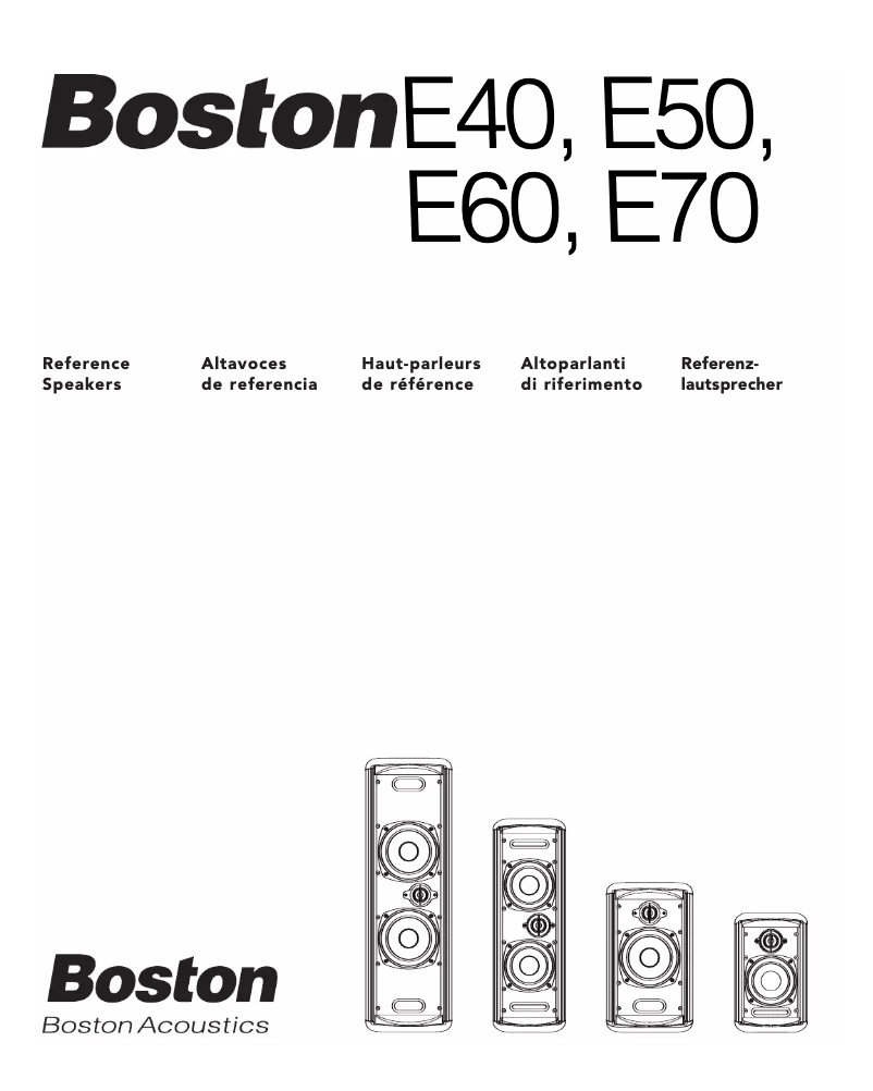 Page 1 de la notice Manuel utilisateur Boston Acoustics E60