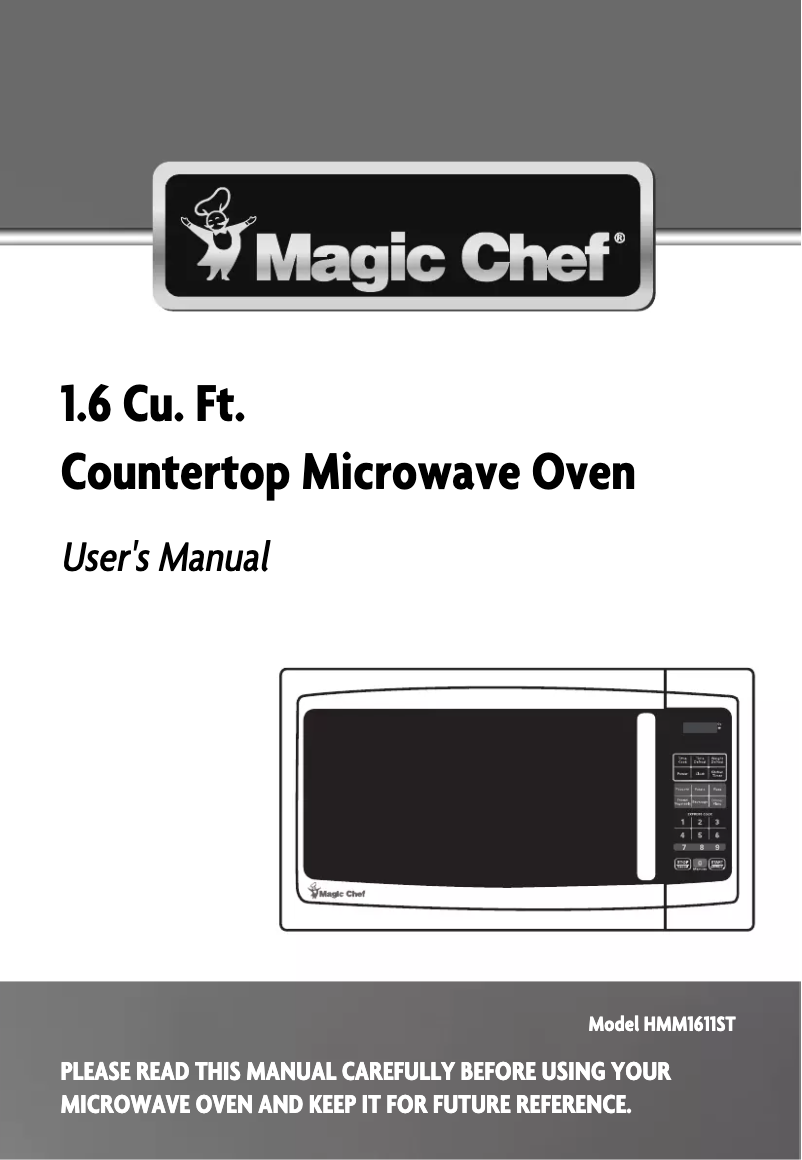 Page 1 de la notice Manuel utilisateur Magic Chef HMM1611B