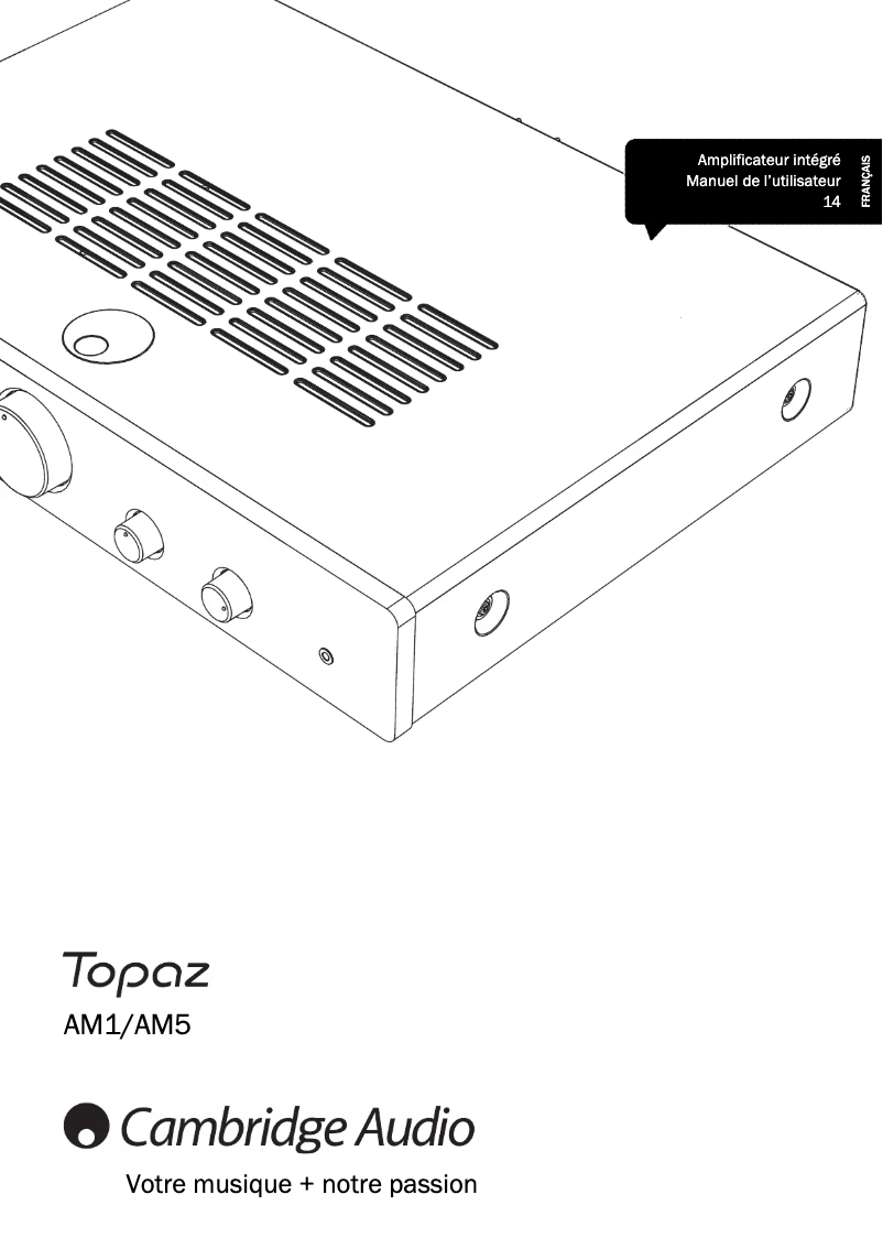 Image de la première page du manuel de l'appareil Topaz AM1