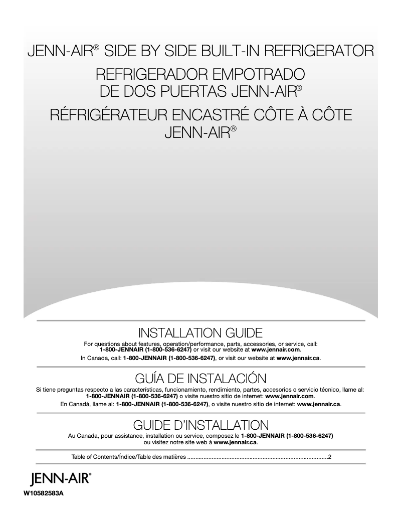 Page n°1 - Manuel utilisateur JennAir JPK48SNXWPS