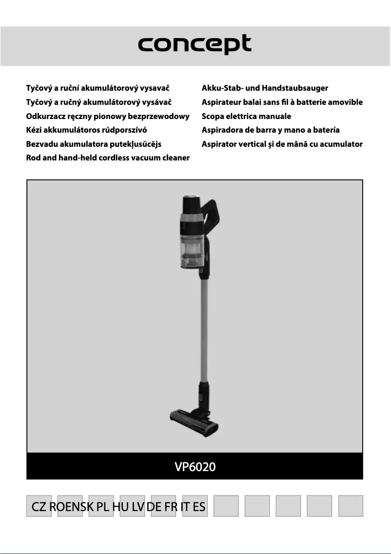 Page 1 de la notice Manuel utilisateur Concept Iconic VP6020