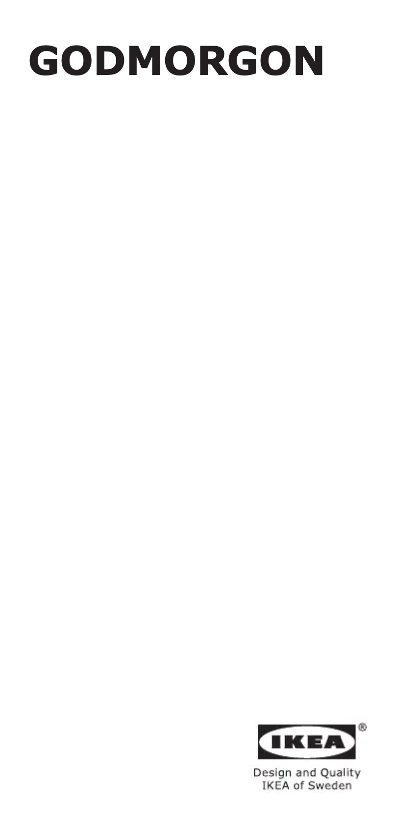 Page 1 de la notice Manuel utilisateur Ikea GODMORGON 404.827.56