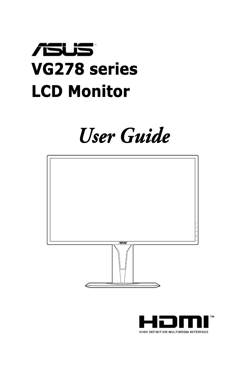 Página 1 del manual Manual de usuario Asus VG278H