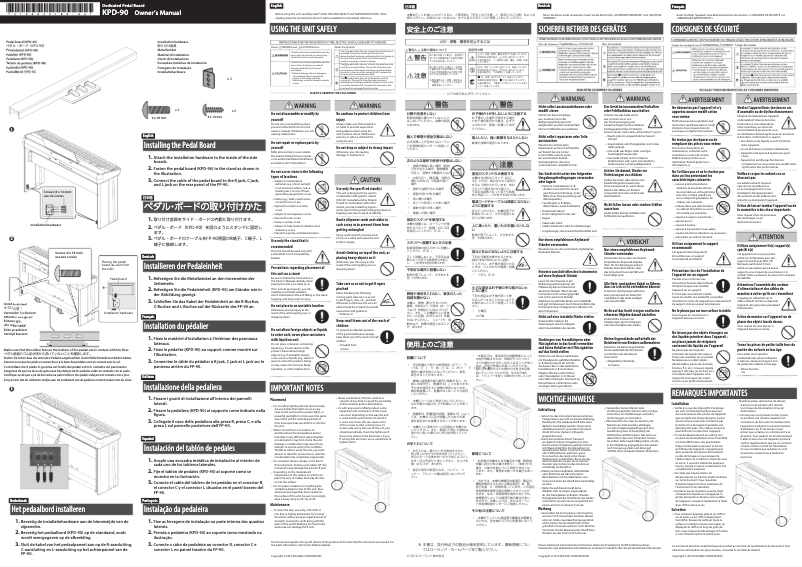Page n°1 - Manuel utilisateur Roland KPD-90