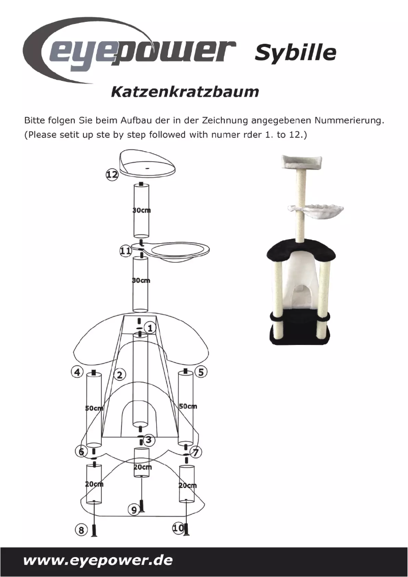 Page 1 de la notice Manuel utilisateur Eyepower Sybille