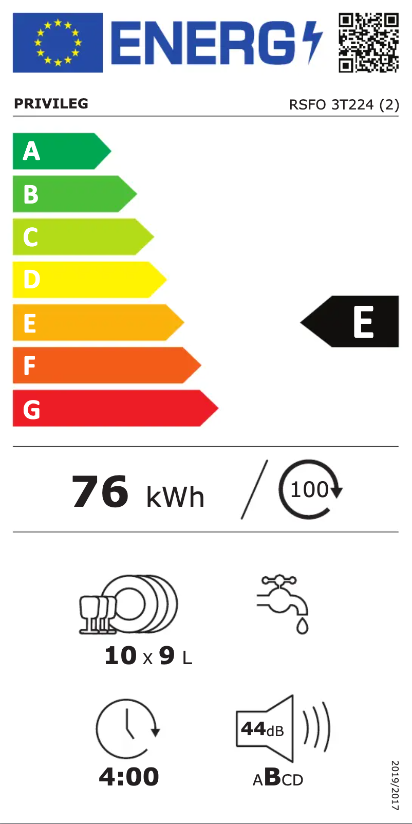 Page n°1 - Label énergétique Privileg RSFO 3T224