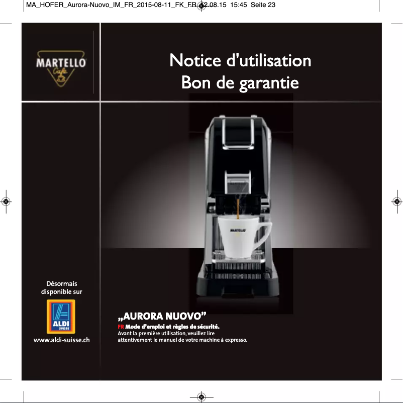 Page n°1 - Manuel utilisateur Martello Aurora Nuovo 41072X