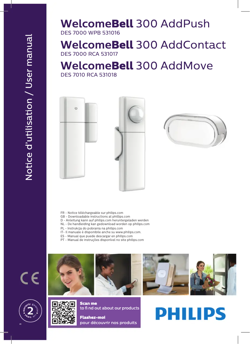 Image de la première page du manuel de l'appareil WelcomeBell 300 AddPush