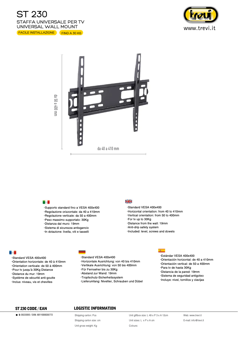 Image de la première page du manuel de l'appareil ST 230