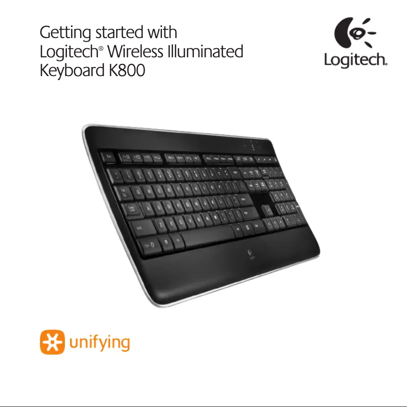 Page 1 de la notice Manuel utilisateur Logitech K800 Illuminated