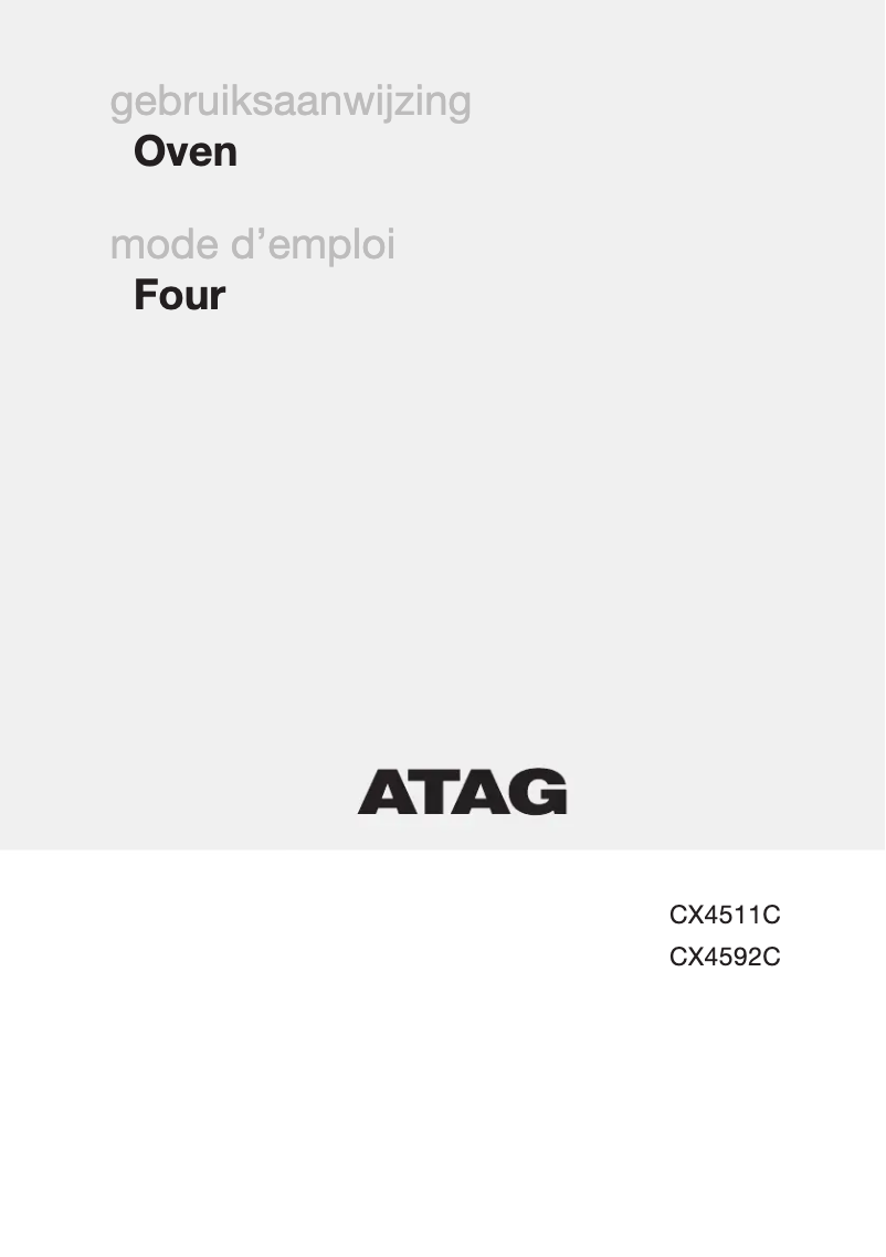 Page 1 de la notice Manuel utilisateur Atag CX4511C