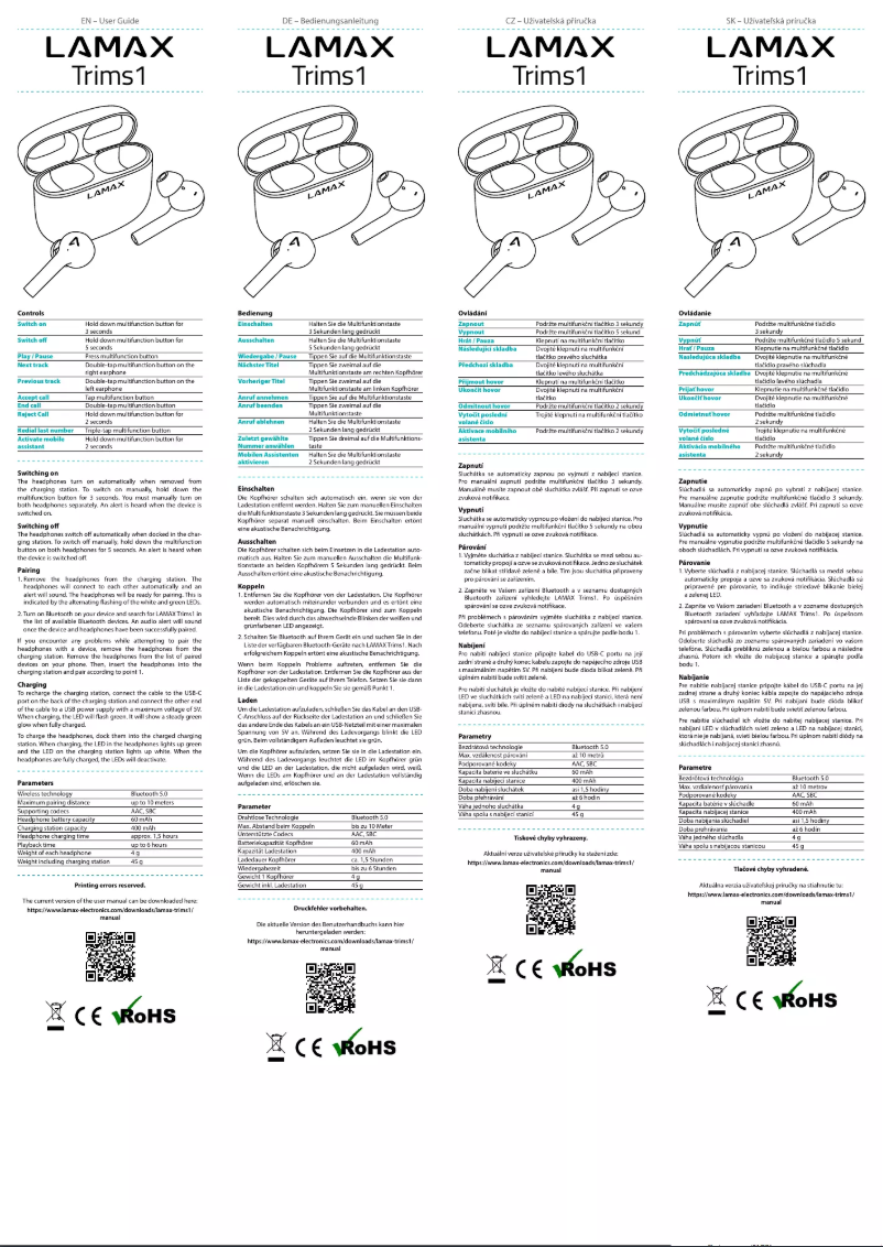 Image de la première page du manuel de l'appareil Trims1