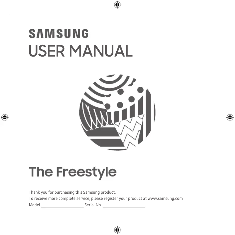 Page 1 de la notice Manuel utilisateur Samsung The Freestyle LSP3B