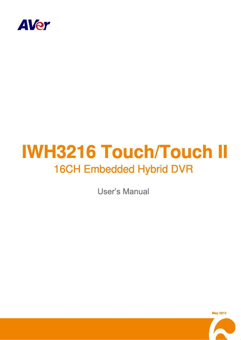 Page 1 de la notice Manuel utilisateur AVer IWH3216 Touch II