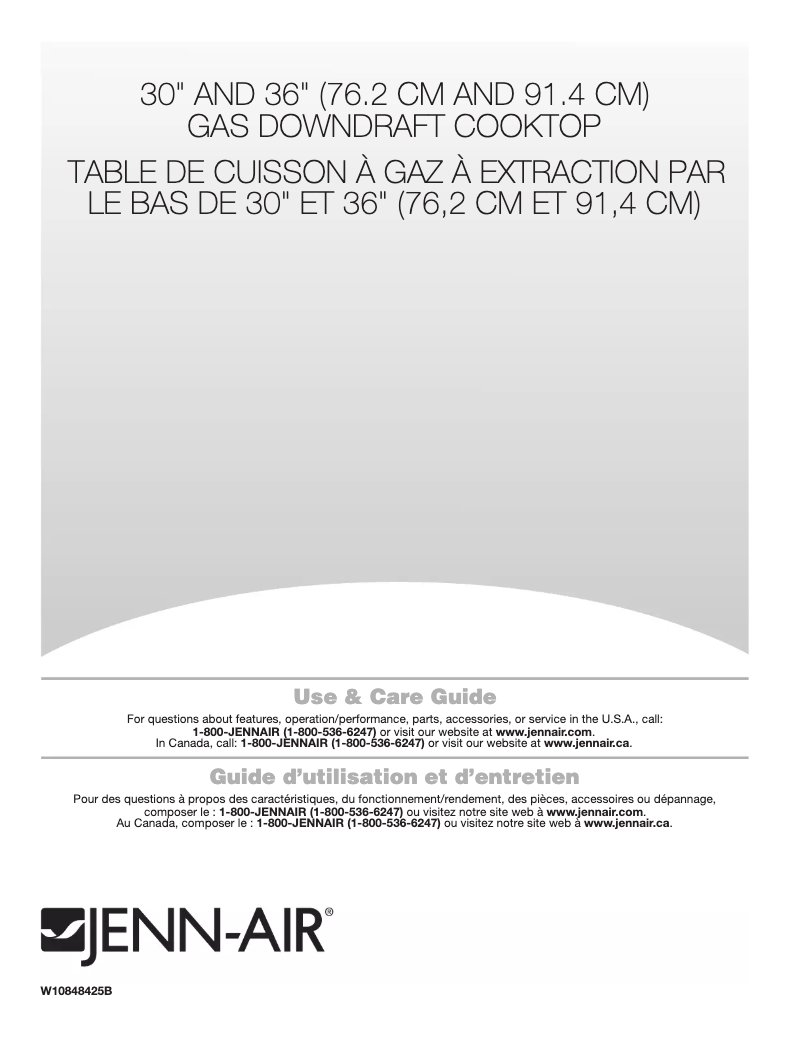 Page n°1 - Manuel utilisateur JennAir JGD3430GB