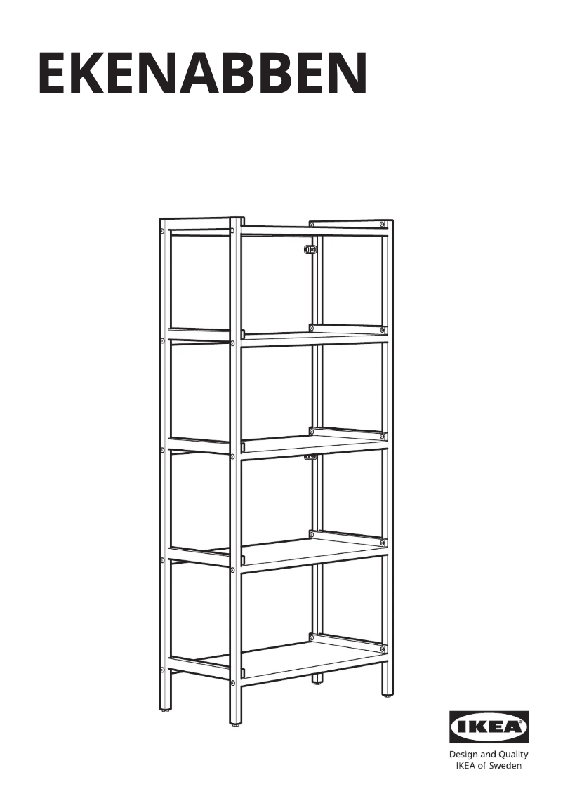Page 1 de la notice Manuel utilisateur Ikea EKENABBEN 604.878.14