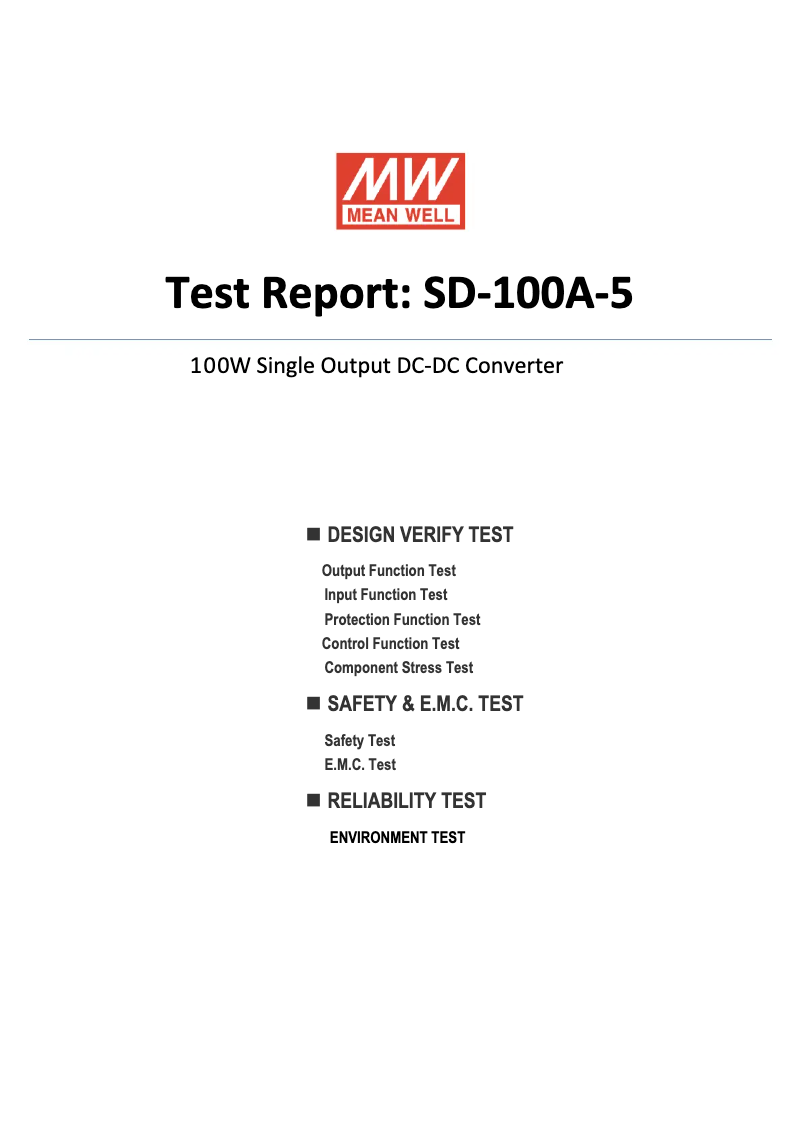 Image de la première page du manuel de l'appareil SD-100A-5