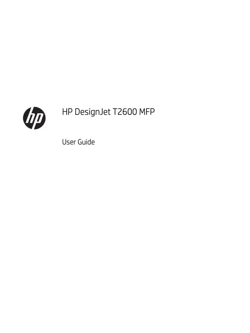 Image de la première page du manuel de l'appareil DesignJet T2600dr