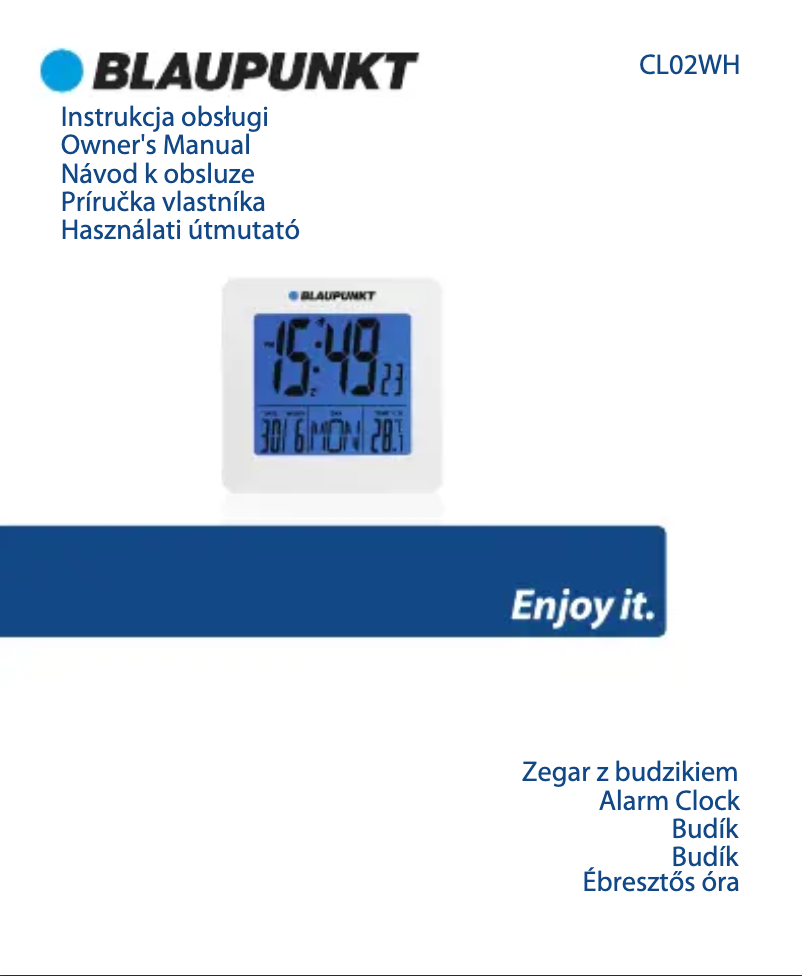 Page n°1 - Manuel utilisateur Blaupunkt CL02WH
