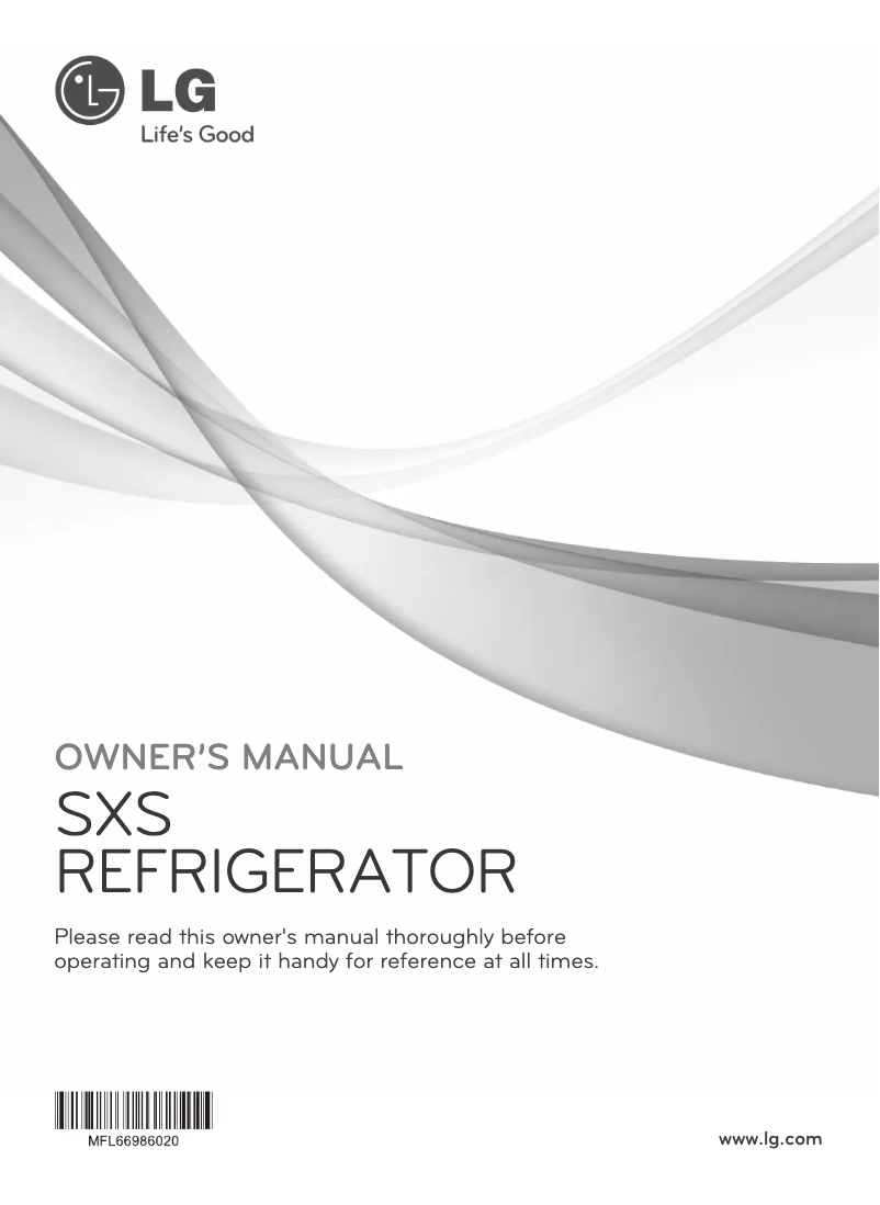 Page 1 de la notice Manuel utilisateur LG GR-P307FBN